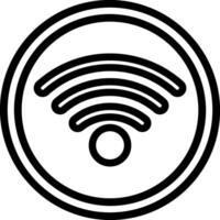 A wifi symbol in a circle vector