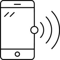 A phone with a sound wave icon on it vector