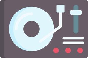 A flat icon of a turntable vector