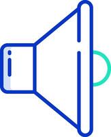 A blue megaphone icon on a white background vector