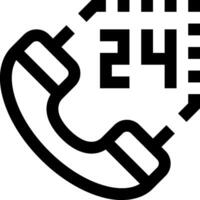 A phone icon with the number 24 on it vector
