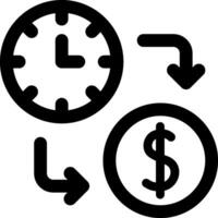 Time and money icon vector