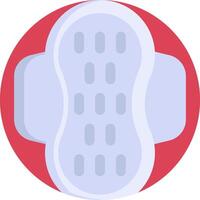 A sanitary pad on a red circle vector