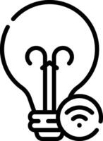 A light bulb with a wifi symbol on it vector