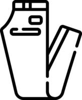 A black and white outline of a pair of pants vector