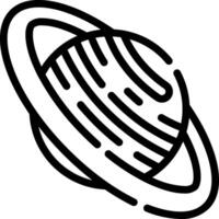 Planet saturn line icon vector