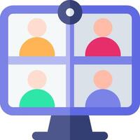 A computer screen with people on it vector