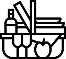Picnic basket icon vector