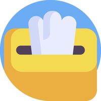 A yellow box with a white hand in it vector