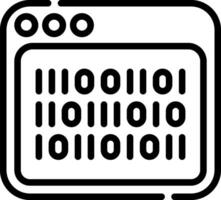 A black and white image of a computer screen vector