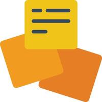 A yellow and orange post it note with a note on it vector