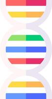 A rainbow colored dna strand with a white background vector