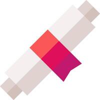 A roll of paper with a red ribbon on it vector