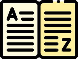 A book with a z and a letter on it vector