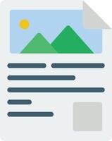 Image of a paper document with a mountain in the background vector