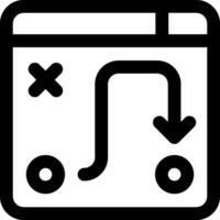 A black and white icon of a computer screen vector