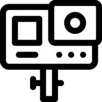 An icon of a camera on a tripod vector