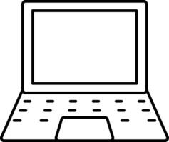 A laptop computer with a screen on it vector