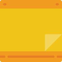 A yellow rectangle with a square in the middle vector