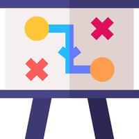 An illustration of a board with a diagram of a process vector