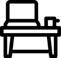A laptop and a cup of coffee on a desk vector