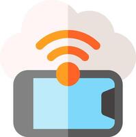 Mobile phone with wifi icon vector
