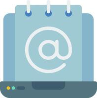 Email icon with a notebook and pen vector