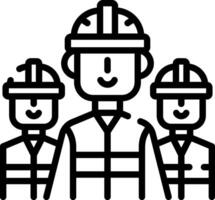 A group of construction workers with hard hats vector