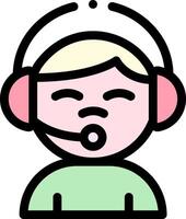 Call center agent icon vector