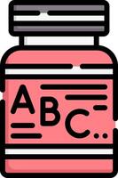A jar with the letters abc on it vector