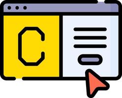 A yellow and orange computer screen with a mouse pointing at it vector