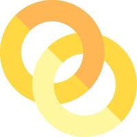 Two yellow circles with a white background vector
