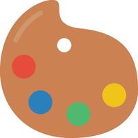 A palette with colorful paint on it vector