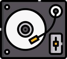 A black and white image of a record player vector