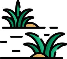 Grass and plants icon illustration vector
