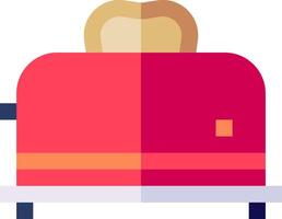 A toaster with a slice of bread on top vector