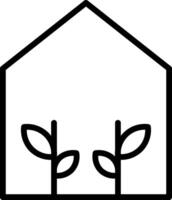 A house with plants growing out of it vector