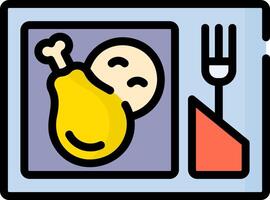 A plate with a fork and knife on it vector