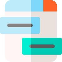 A flat icon of a phone with a message vector