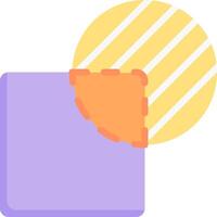 A square with a yellow and orange stripe on it vector
