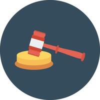 A gavel on top of a cake icon vector