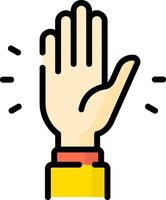 A hand with a stop sign on it vector