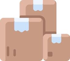 Three boxes with blue tape on them vector