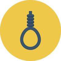 A yellow circle with a rope hanging from it vector