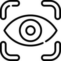 An eye icon on a white background vector