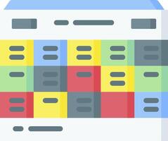 A calendar with colorful squares on it vector