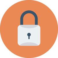 An orange circle with a lock icon on it vector