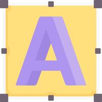 A letter a icon with a purple background vector