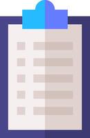 A clipboard with a blue line on it vector