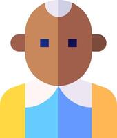 An avatar of a man with a blue face vector